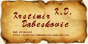 Krstimir Dabesković vizit kartica